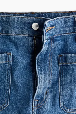 Wide High Jeans - Bleu denim — photo 2