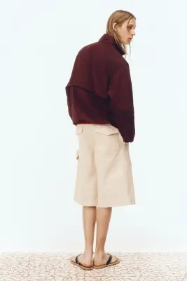 Short Carpenter Loose Fit - Beige clair — photo 2