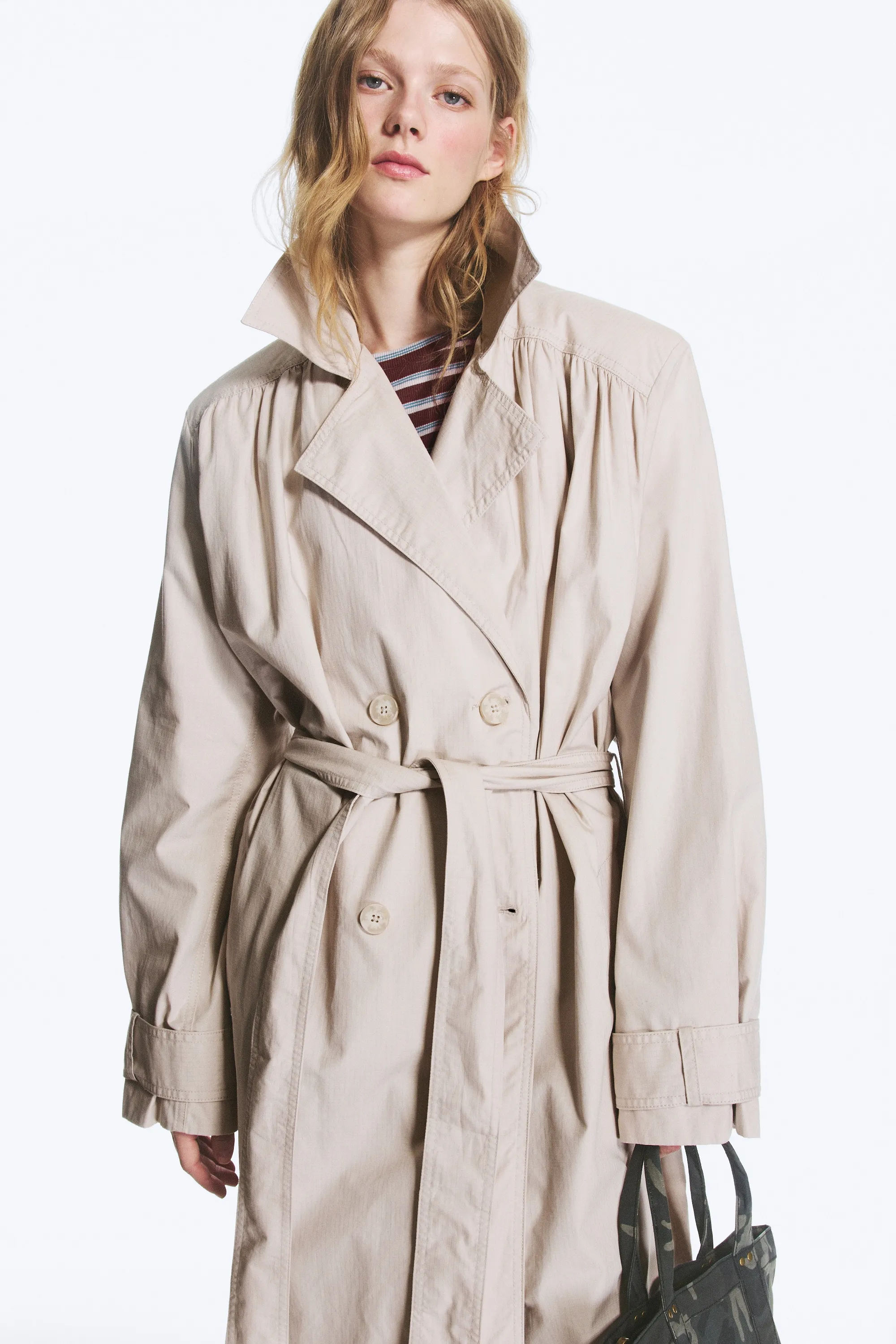 Trench oversize - Taupe cendré clair