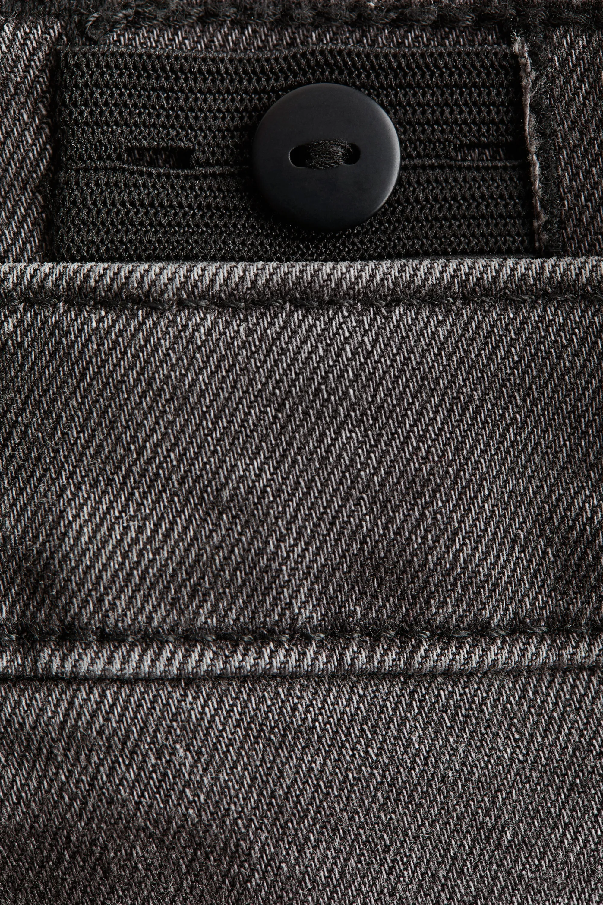 Slim Fit Lined Jeans - Noir denim