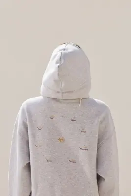 Hoodie avec col gonflable - Gris clair chiné/Solar Club — photo 3