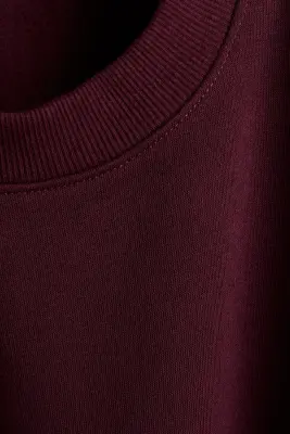 Sweat à l'intérieur brossé - Rouge foncé — photo 3