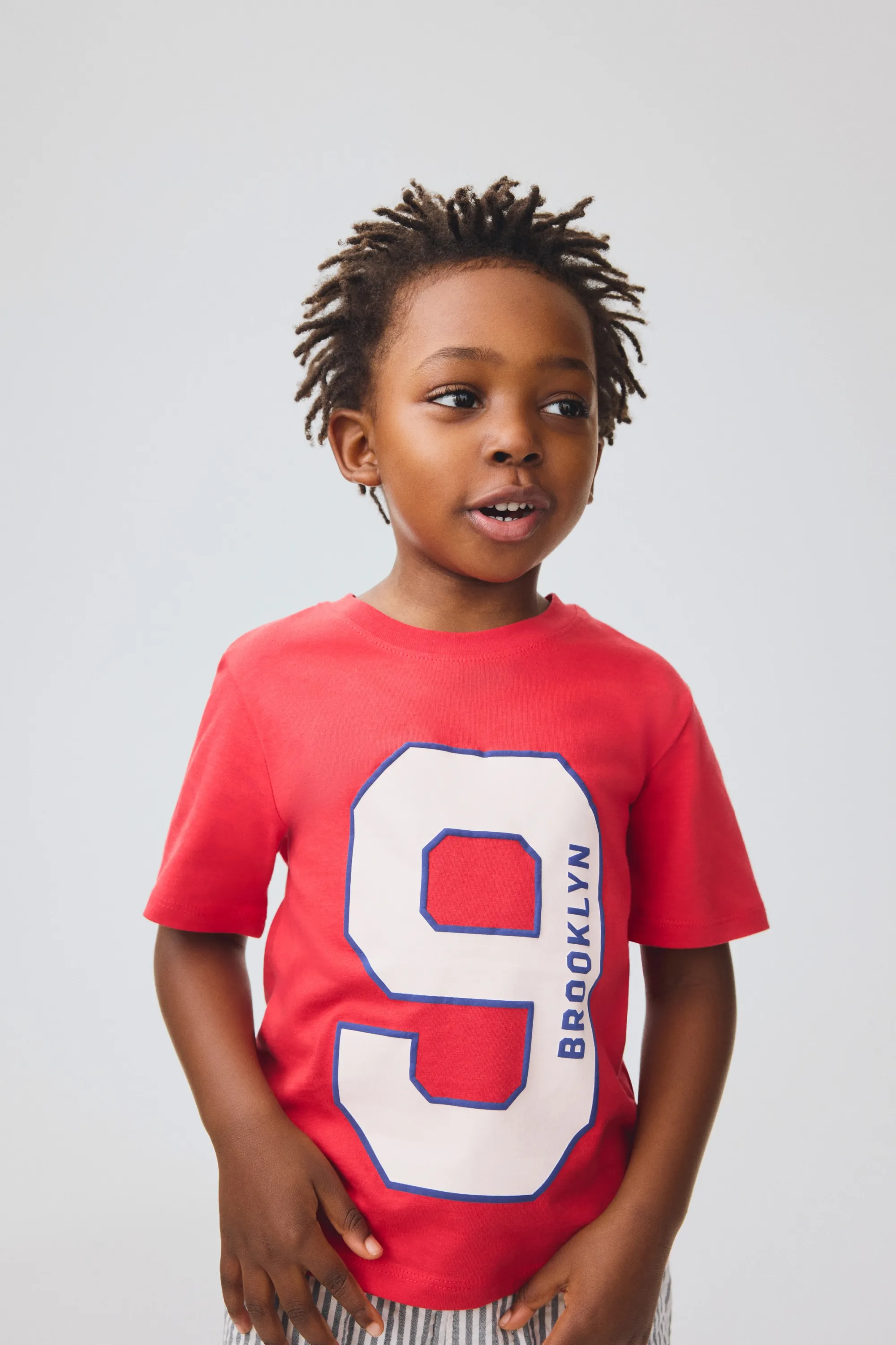 T-shirt imprimé en coton - Rouge/Brooklyn