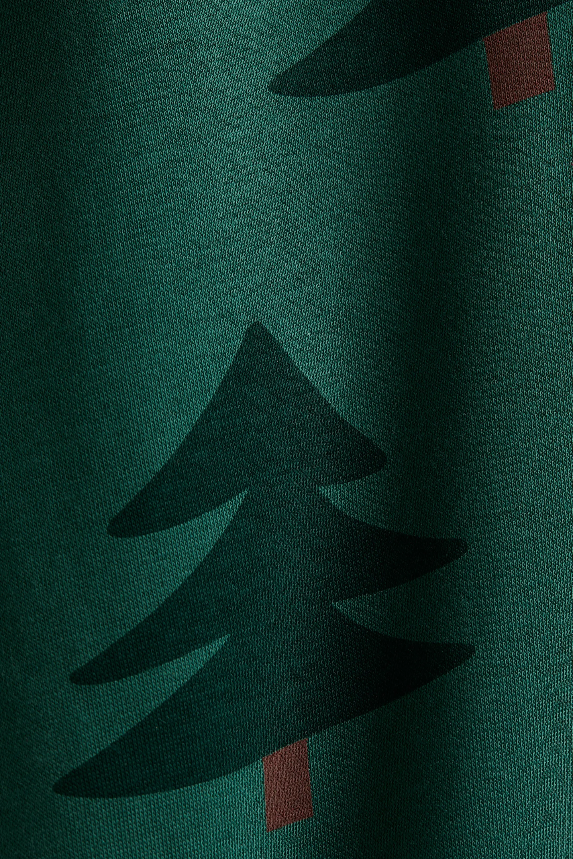 Pantalon jogger en molleton imprimé - Vert/arbres