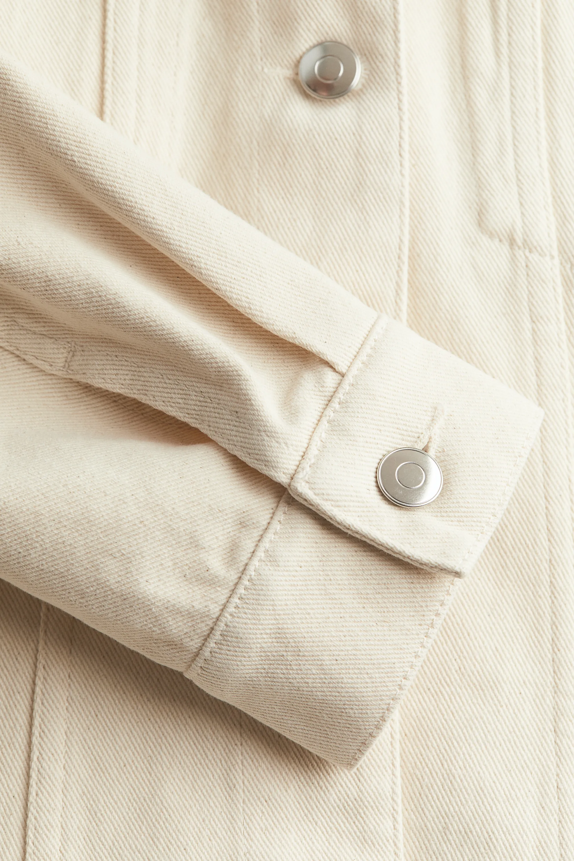 Veste en denim avec taille cintrée - Crème