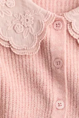Gilet avec col - Rose ancien clair — photo 3