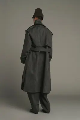 TRENCH JOURDAIN GRIS ANTHRACITE — photo 4