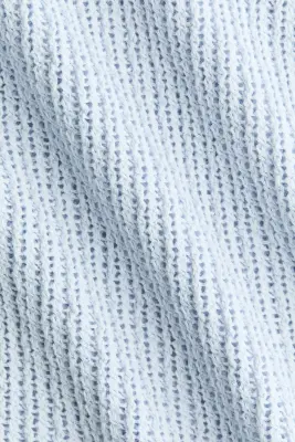 Robe avec détail en maille pointelle - Bleu clair — photo 5