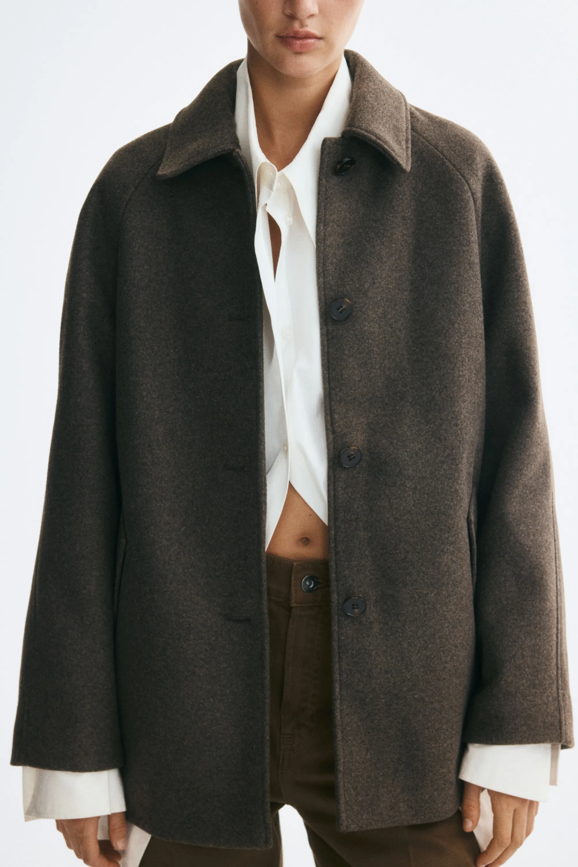 Manteau 3/4 - Taupe foncé