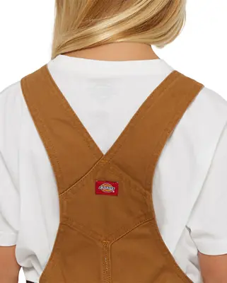 Kids Denim Bib Rinsed Brown — photo 2