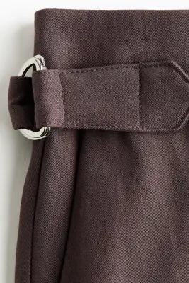 Pantalon chic à jambes larges - Marron foncé — photo 4