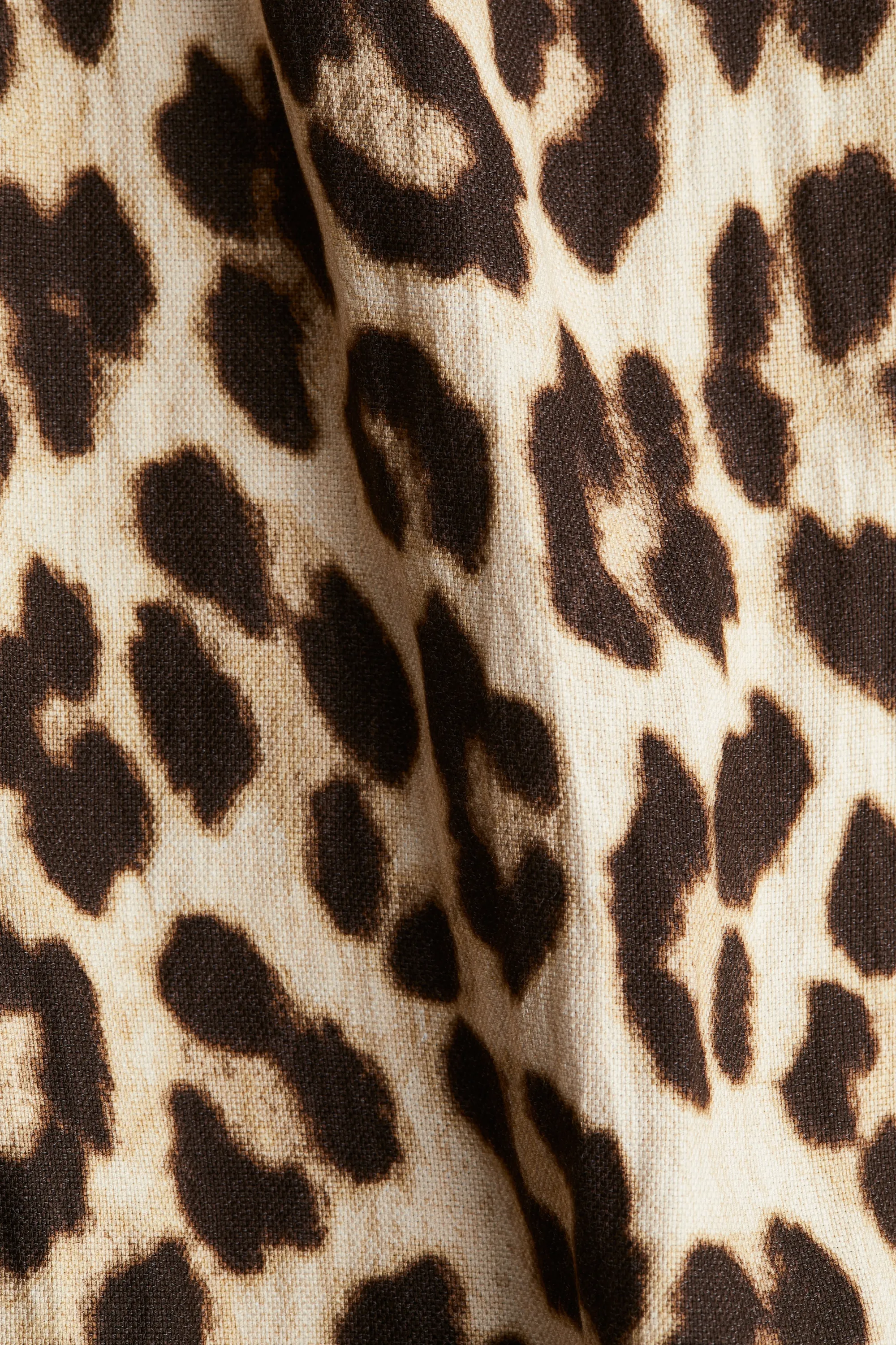 Robe droite - Beige clair/imprimé léopard