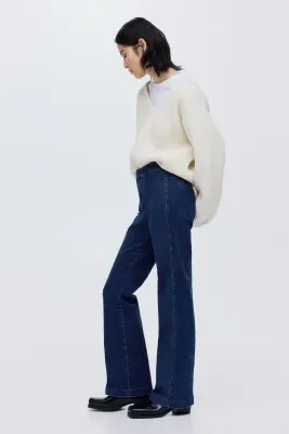 Flared High Jeans - Bleu denim — photo 2
