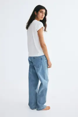 T-shirt oversize en coton - Blanc — photo 2