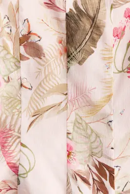 Top en viscose mélangée avec bretelles à nouer - Rose pêche clair/fleuri — photo 5