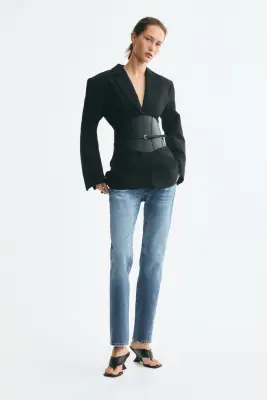 Straight Regular Waist Jeans - Bleu denim clair — photo 2