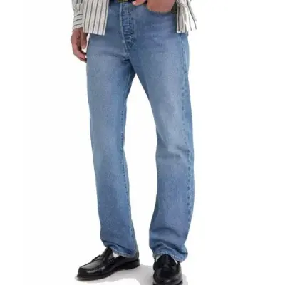 LEVIS 501 JEAN'S CHEMICALS GRANDE LONGUEUR Bleu ciel — photo 1