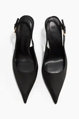 Escarpins à talon avec bride arrière - Noir — photo 2