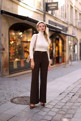 Nala Stretch Pants - Brown — photo 1