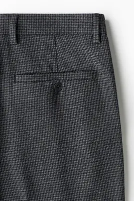 Pantalon chic Regular Fit - Gris foncé/carreaux — photo 5