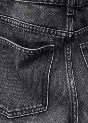 Short court taille basse en jean - Noir délavé — photo 4