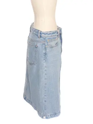 Jupe taille haute en jean bleu clair Prix boutique 170€ Taille 34 — photo 3