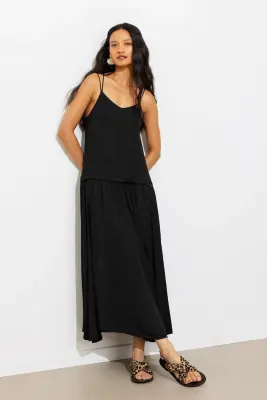 Robe midi en satin Femme — photo 3