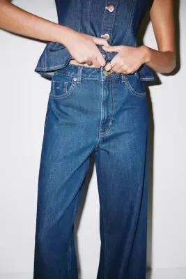 Wide Ultra High Jeans - Bleu denim foncé — photo 1