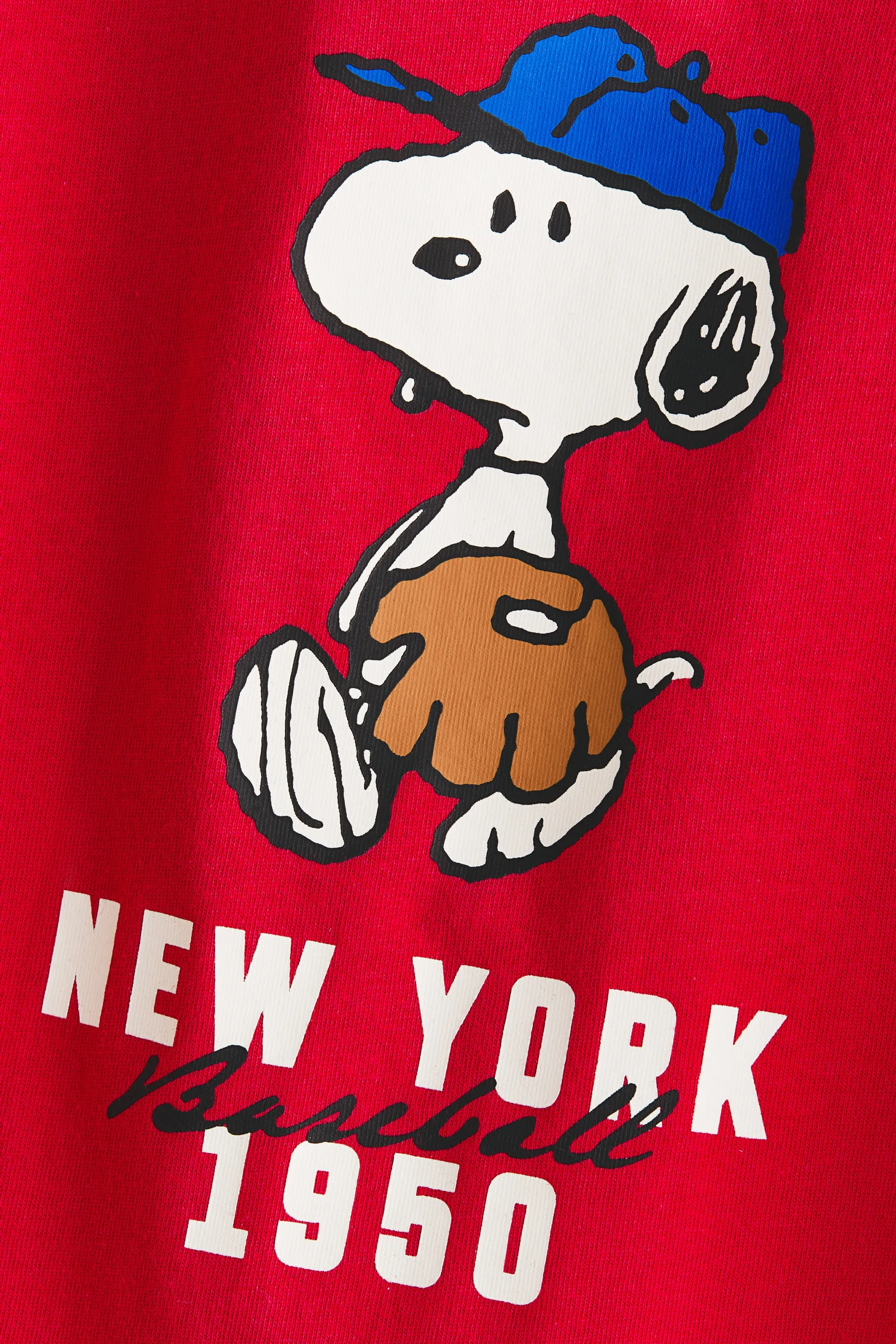 T-shirt oversize imprimé - Rouge/Snoopy