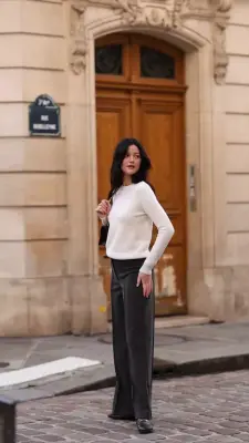 Nala Pants - Grey fishbone — photo 2