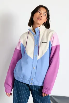 Veste femme Laura bleu colorblock – Perpète — photo 3