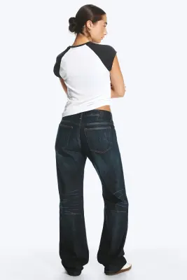 Jean droit standard taille basse Sonic - Bounty Blue - Bleu foncé — photo 3