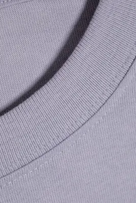 T-shirt ample à manches longues - Violet poudré — photo 3