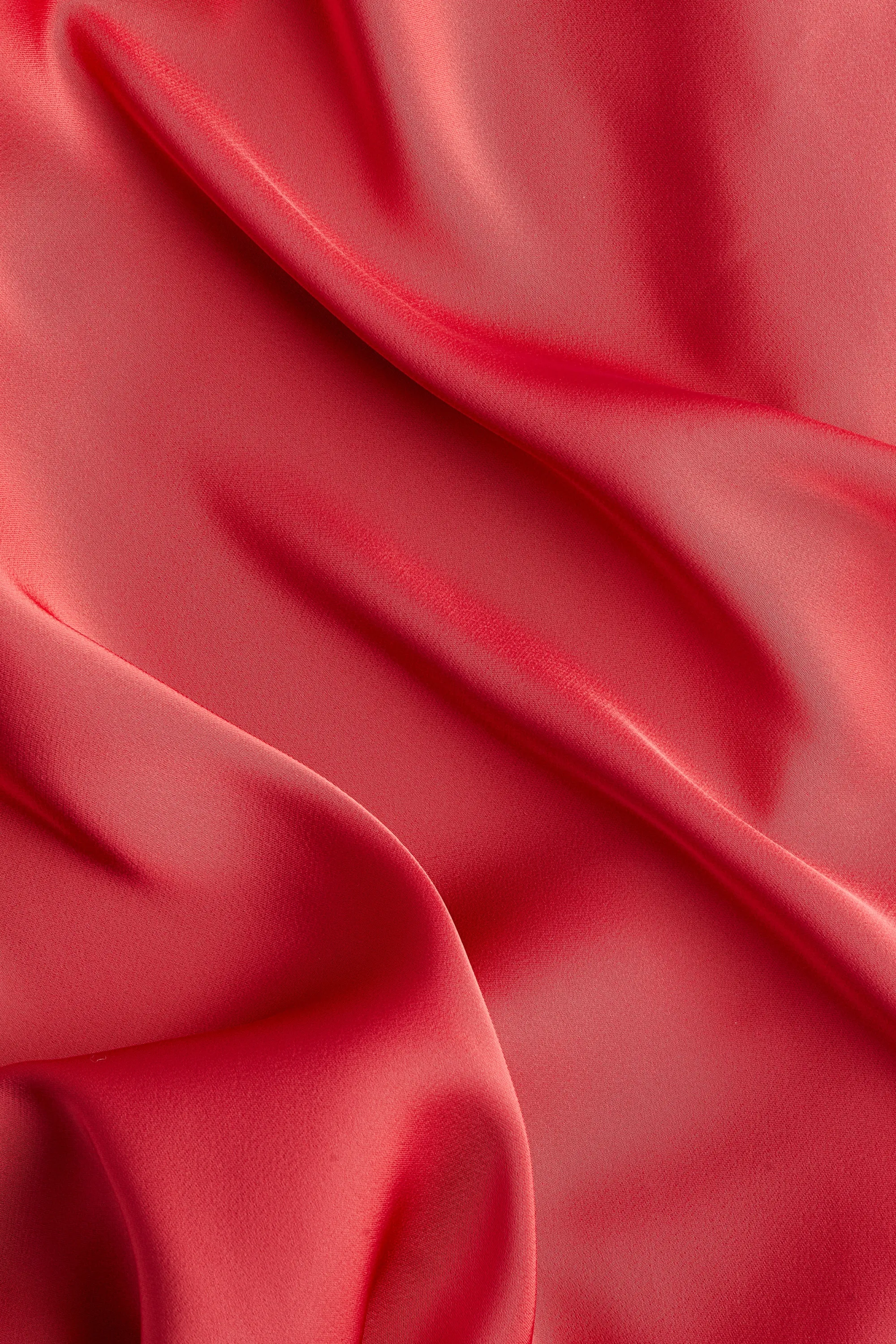 Robe maxi avec détail à nouer - Rouge vif