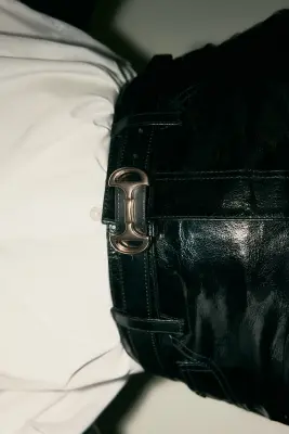 Ceinture en cuir - Noir — photo 1