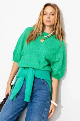 Pull col rond manches ballon — photo 2