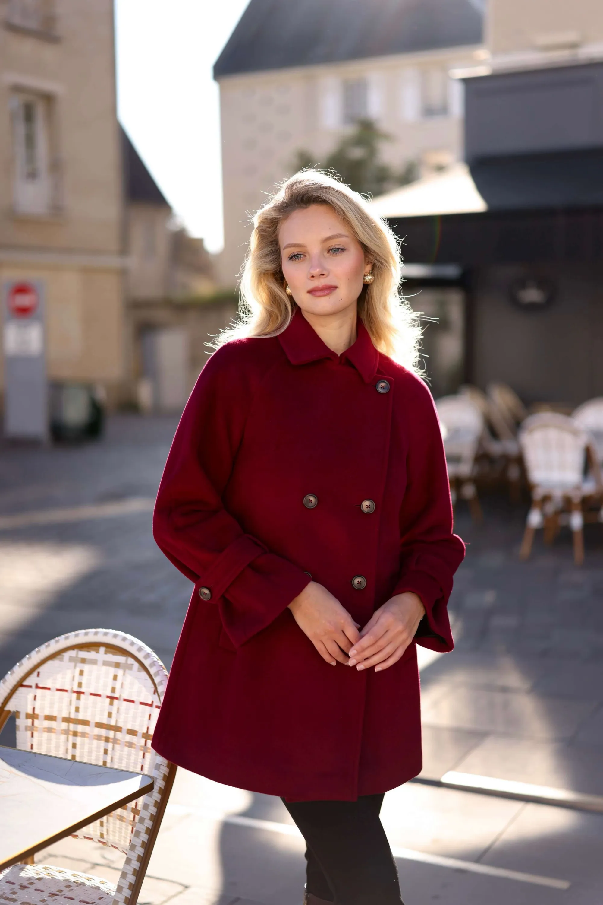 Francine Short Coat - Bordeaux