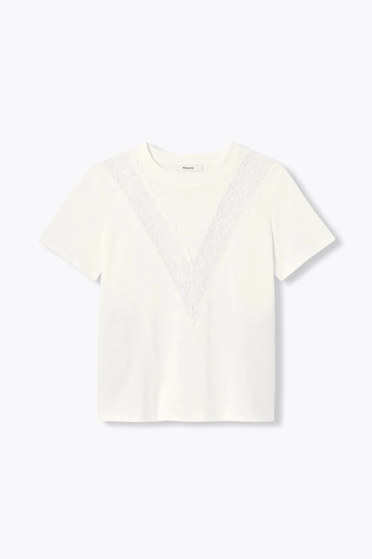 T-shirt détail dentelle Femme