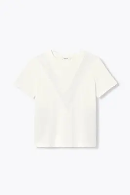 T-shirt détail dentelle Femme — photo 1