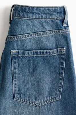 Straight High Jeans - Bleu denim — photo 1