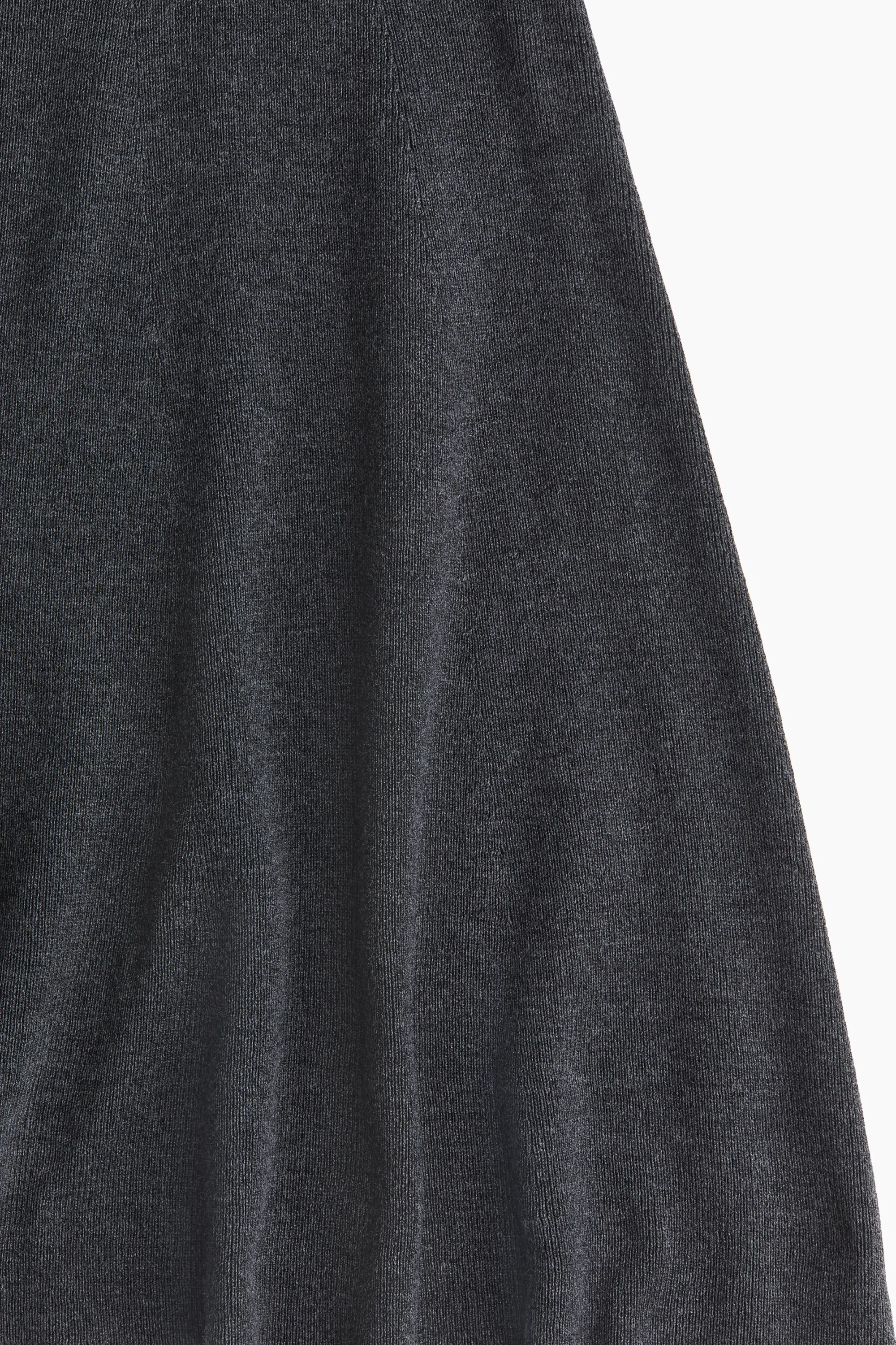 Robe en maille fine avec col cheminée - Gris foncé chiné