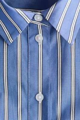 Chemise oversize en popeline - Bleu — photo 2