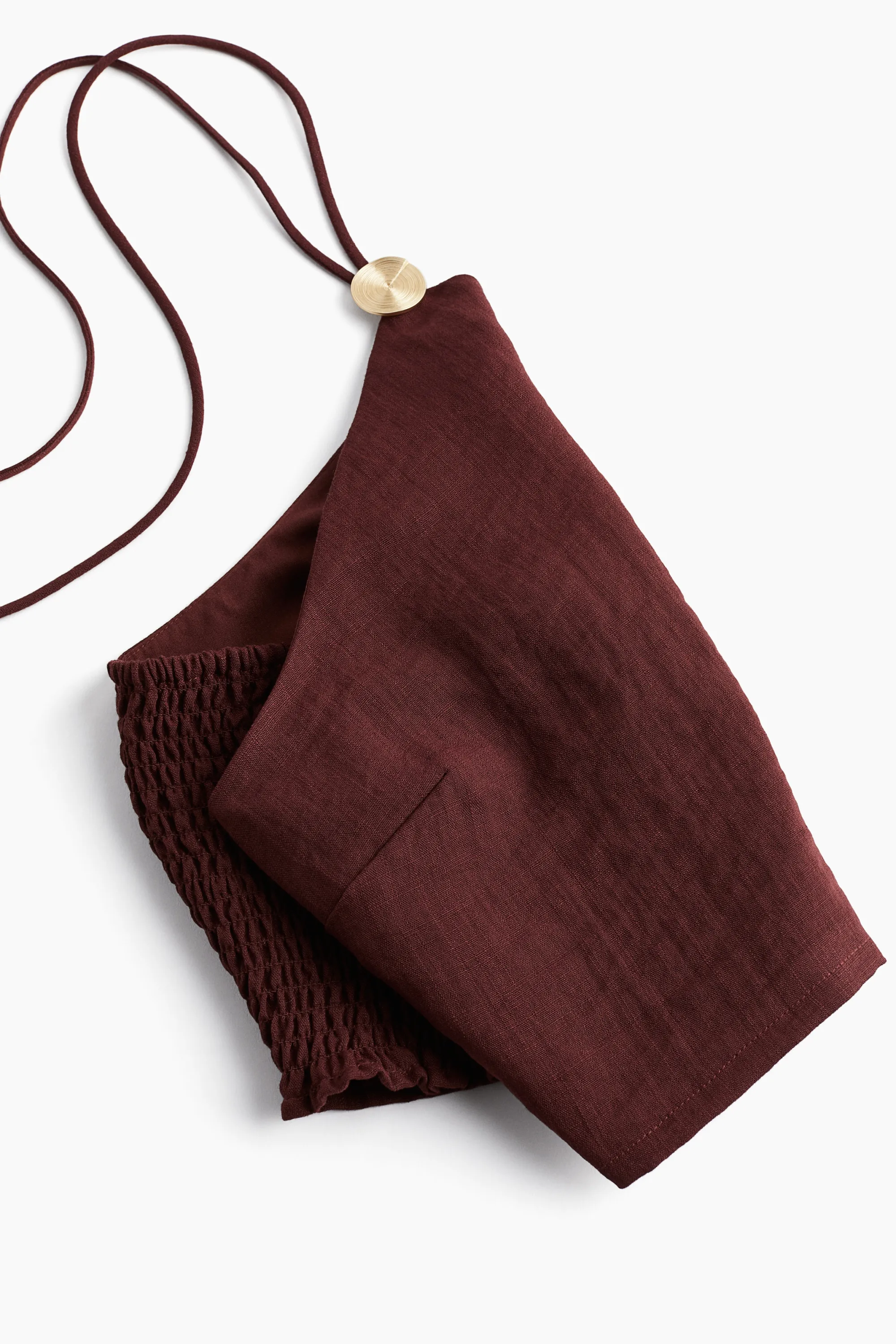 Crop top dos nu - Marron foncé