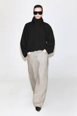 VESTE À COL CHEMINÉE EN NYLON - NOIR — photo 2