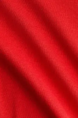 Top en coton pima avec encolure dégagée - Rouge — photo 3