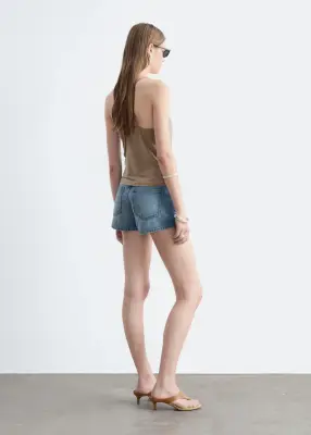 Débardeur à col bénitier - Beige — photo 3