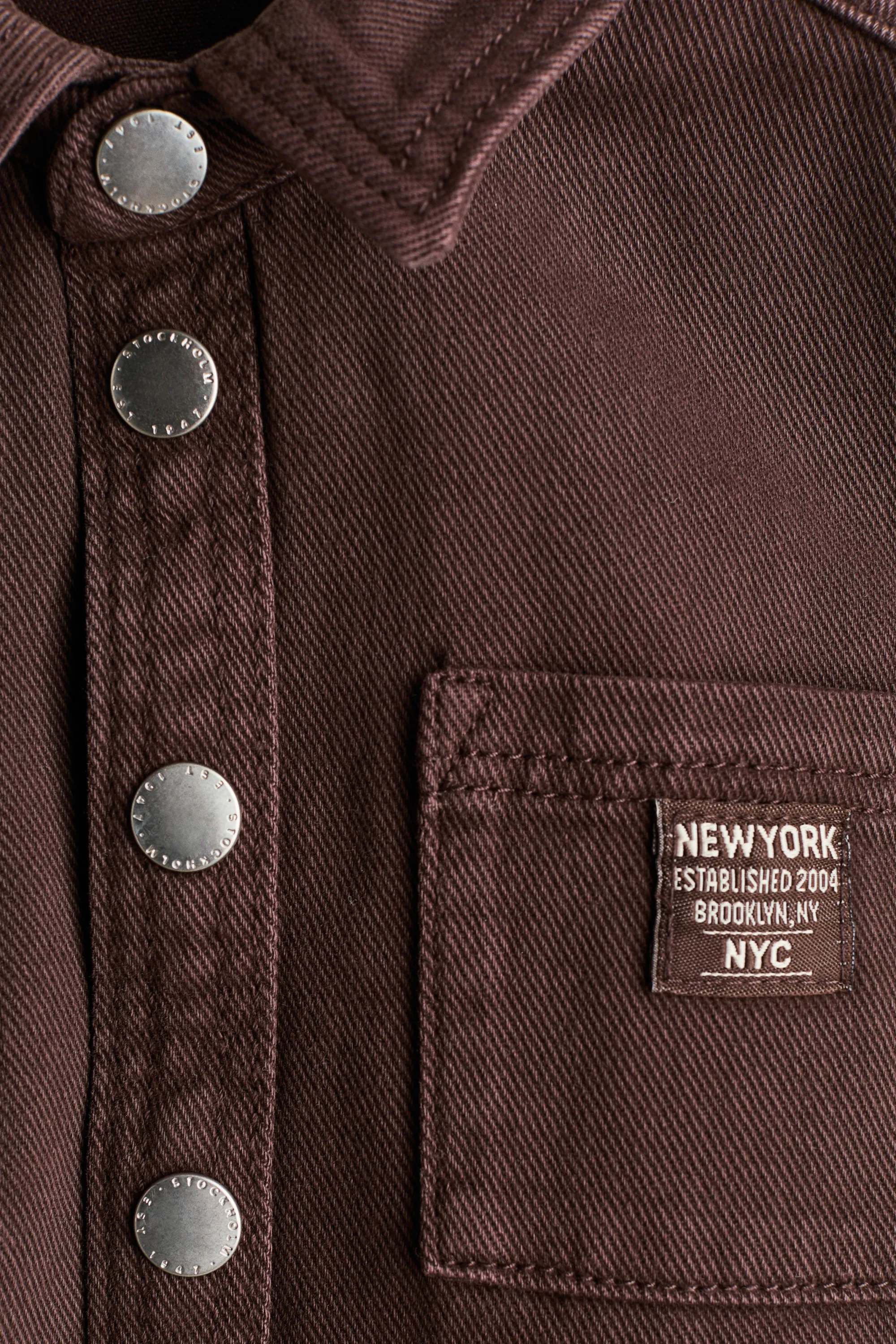 Surchemise en twill de coton - Marron foncé