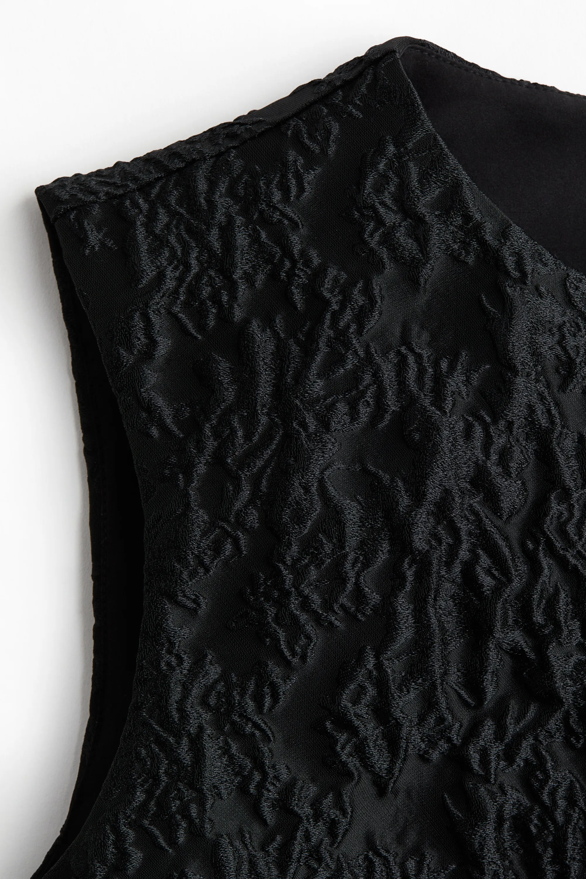 Robe en tissu jacquard - Noir
