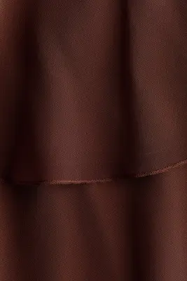 Robe asymétrique en mousseline - Marron foncé — photo 3