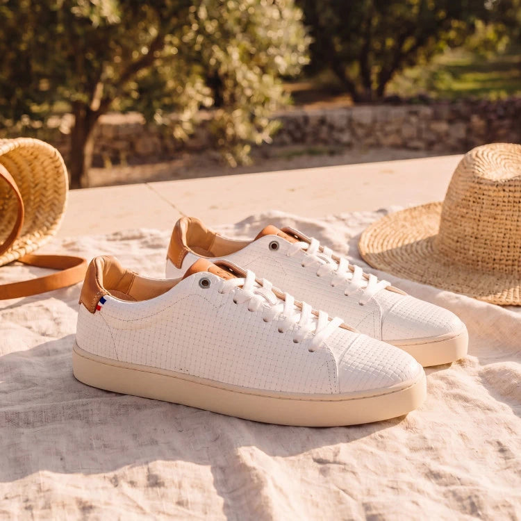Baskets Abélia Blanc Tressé